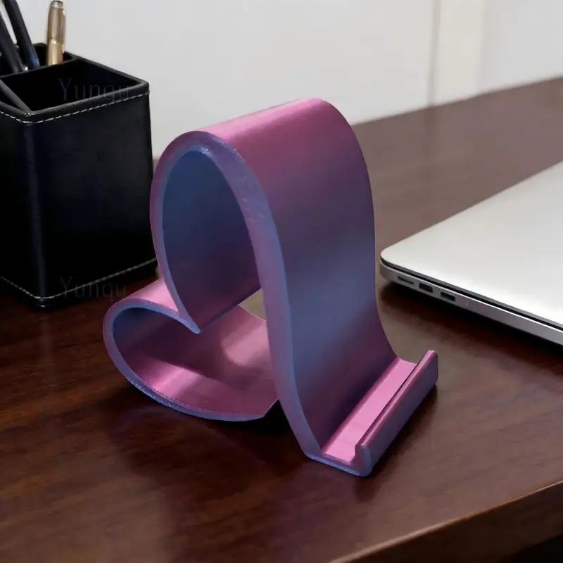 Креативная 3D-печатная универсальная подставка для мобильного телефона в форме сердца, настольное украшение для дома и офиса, подарок на день рождения, День святого Валентина