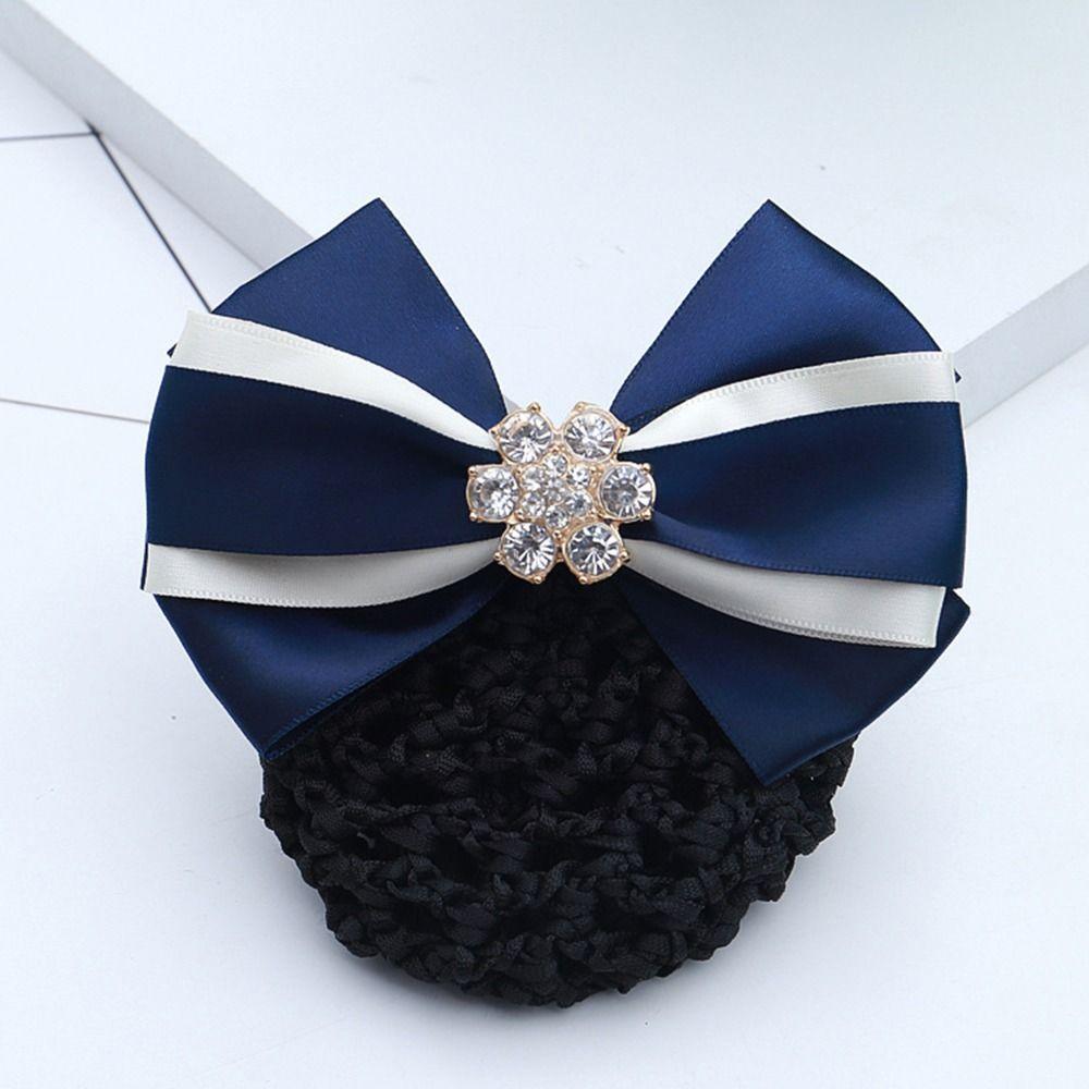 For Women Nurse For Girls Hairgrips Cover Net Bowknot Spring Clip Ponytail Clip Korean Bun Snood