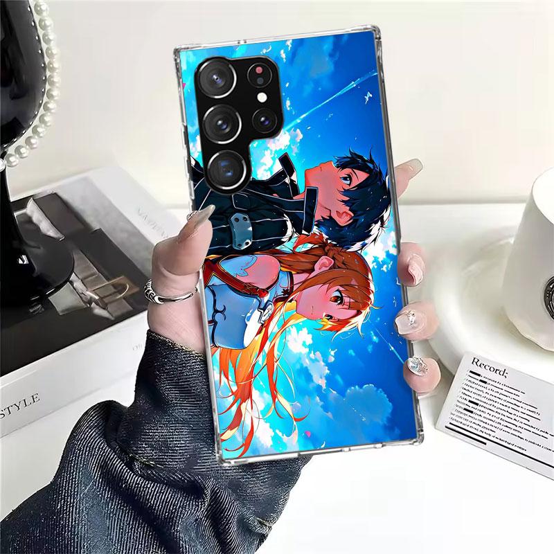 Аниме Sword Art Online SAO Мягкий чехол для телефона для Samsung Galaxy S22 S23 S24 S25 Edge S26 Ultra S20 FE S21 Plus + Fundas Coque Gala