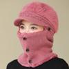 Зимняя уличная вязаная шапка с утиным язычком, теплая вязаная шапка для велоспорта, многофункциональная защитная шапка для лица и ушей, оптовая продажа для детей