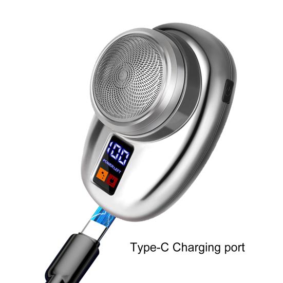 Мини-электробритва с цифровым дисплеем Type-C, перезаряжаемая, водонепроницаемая, для влажного и сухого бритья, портативная, для путешествий, бритва для мужчин, триммер для бороды, инструмент для удаления волос