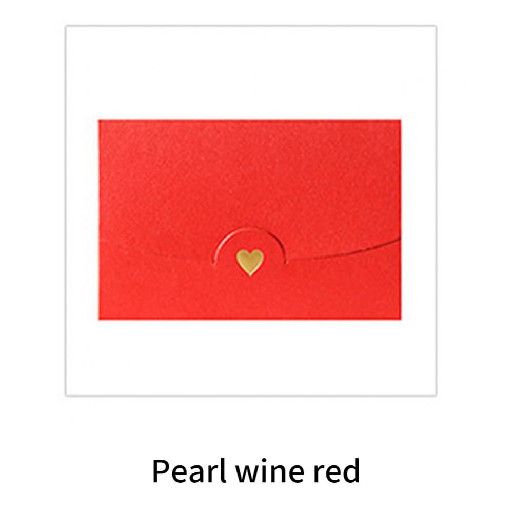 Fold Invitation Envelopes Retro Love Pearlescent Paper Message Card Invitation Greeting Cards Generous Mini Gift Card Envelopes