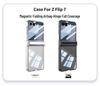 Samsung ZFlip7 Складной Экран Магнитный Прозрачный Чехол для Телефона со Встроенной Подушкой Безопасности