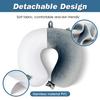 Portable Inflatable Neck Pillow for Travel Super Soft  Material Breathable Cover for Aircraft & Office Naps With Eye Patch