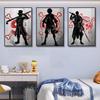 Japanese Style Anime Canvas Poster Demon Slayer Decorative Painting Abstract Character Mural for Home Children's Room Decor Gift No Frame