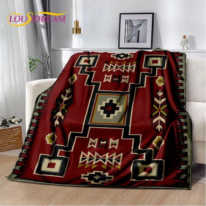 Nordic Bohemia Persia Series Soft Plush Blanket,Flannel Blanket Throw Blanket for Living Room Bedroom Bed Sofa Picnic Leisure