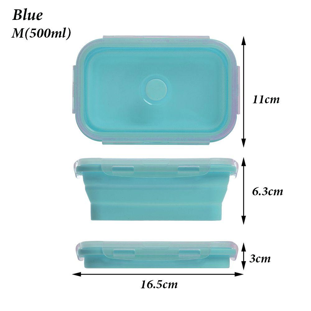 Portable Kitchen Household Silicone Food Container Folding Lunchbox Collapsible Bowl Picnic Boxes