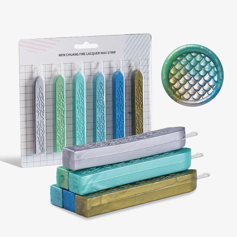 Высококачественный набор из 6 предметов, печатей, восковых палочек, печатей, антикварных свечей из сургуча с фитилем для почтовых писем в стиле ретро, винтаж