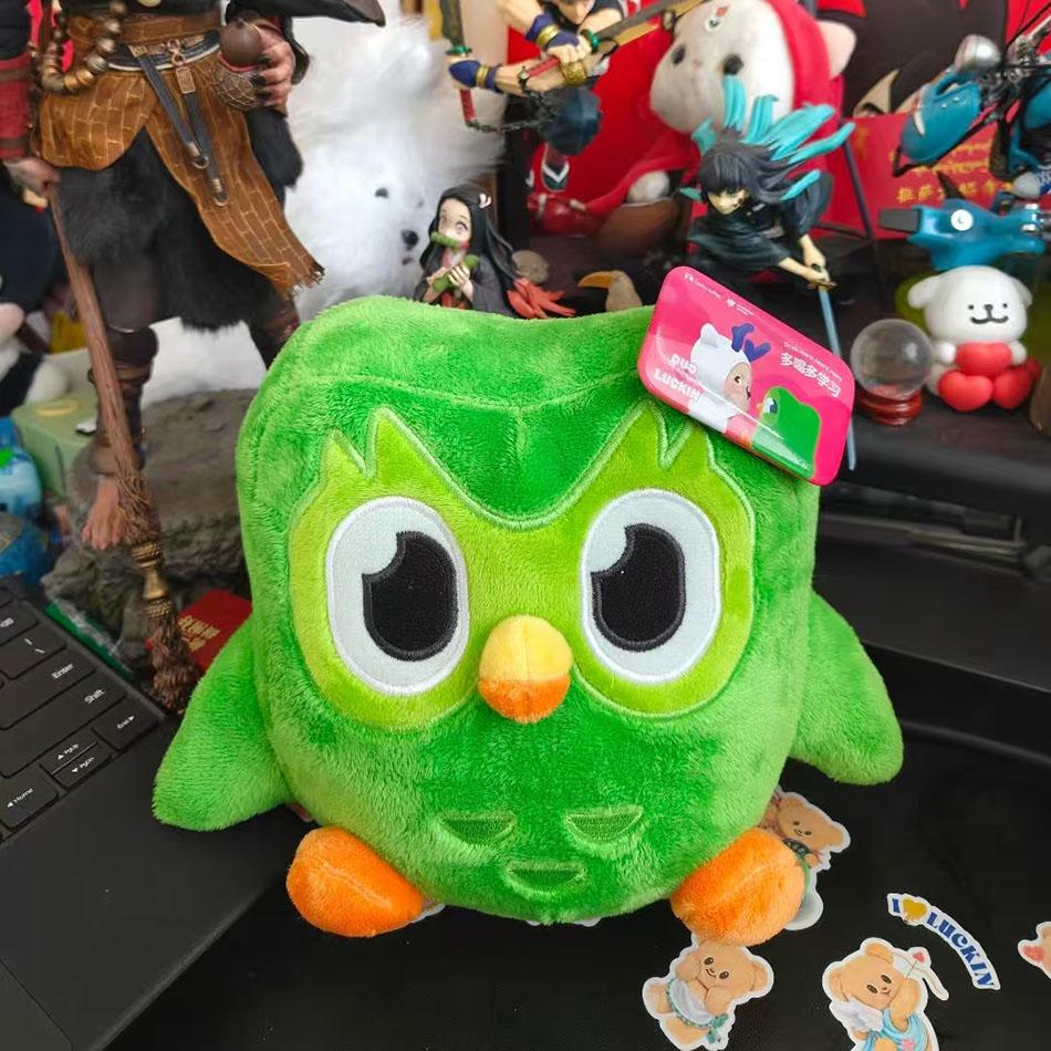 Cute Green Cartoon Owl Plush Toy Soft Stuffed Animal Companion For Kids Birthday Gift