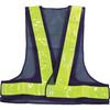 TRUSCO Safety Vest with Red and Blue Alternating Flashing LED Yellow Reflective TLYERB Navy/Fluorescent