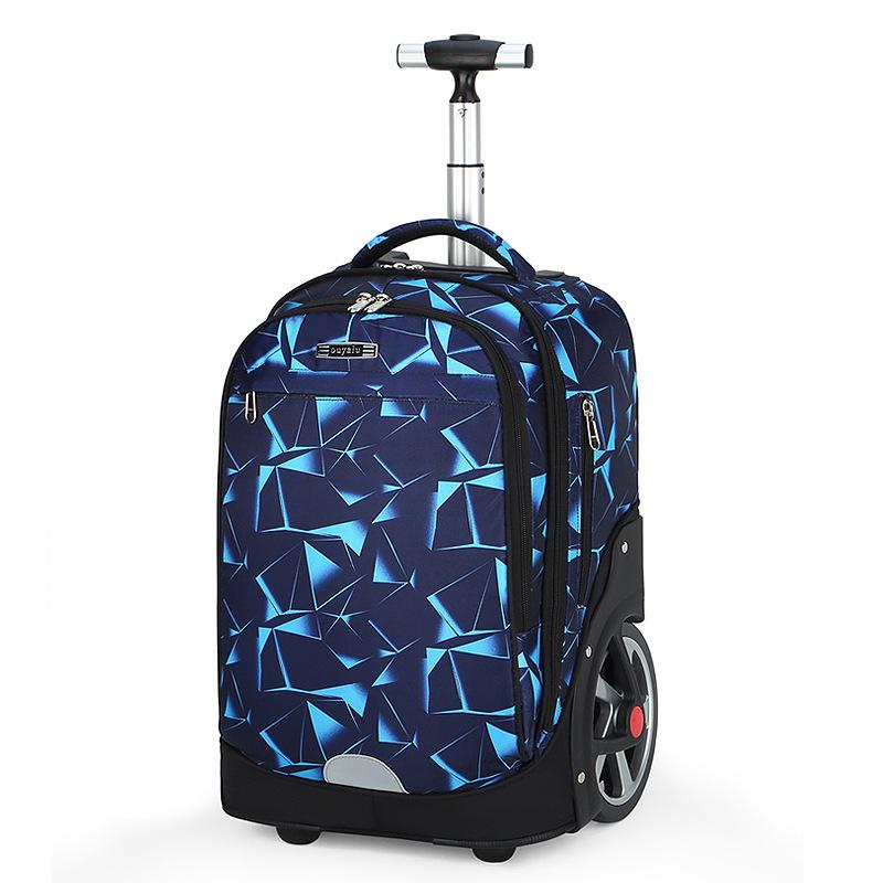 Middle School Students Carry and Pull Dual-purpose Trolley Schoolbags with Large Wheels That Can Climb Stairs FY0188