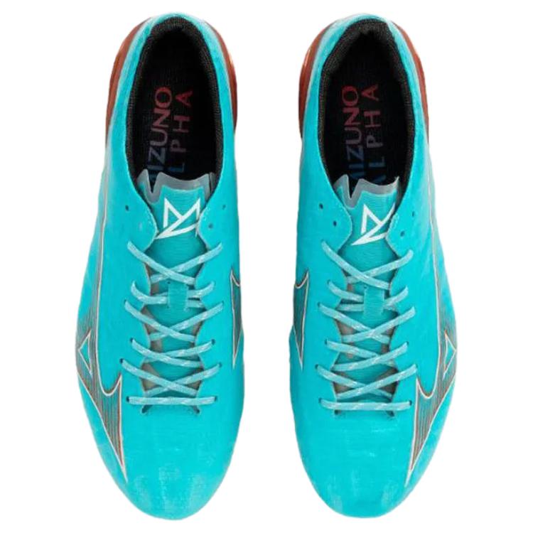 Mizuno Alpha Натуральная трава FG (Резиновые длинные шипы) Нескользящие Прочные Легкие Футбольные Бутсы Мужские кроссовки Синий Коричневый P1GA236225