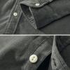 Весенняя мужская рубашка-карго, однобортная, свободная, однотонная, с длинными рукавами, нагрудными карманами, кардиган с отложным воротником, мягкая дышащая вельветовая рубашка, пальто