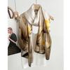 New Chinese elegant silk scarf women's new temperament versatile mulberry silk long scarf high-end gift plain crepe satin silk scarf