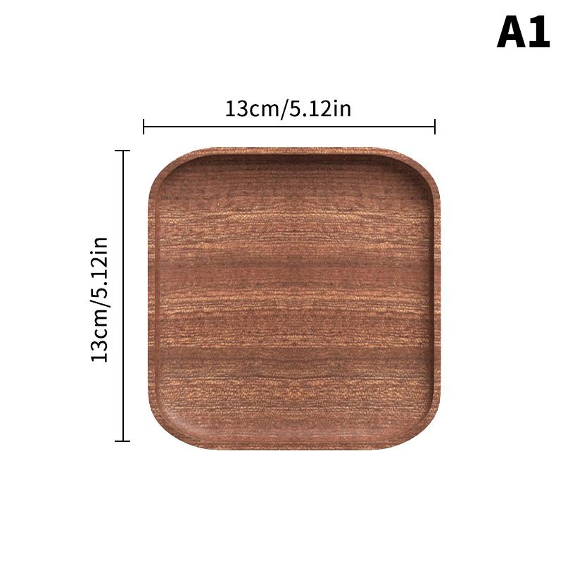 Large Size Walnut Wooden Tray Ins Wind Wooden Plate Dinner Plate Cake Bread Coffee Tea Solid Wood Plate Tray Serving Table Plate
