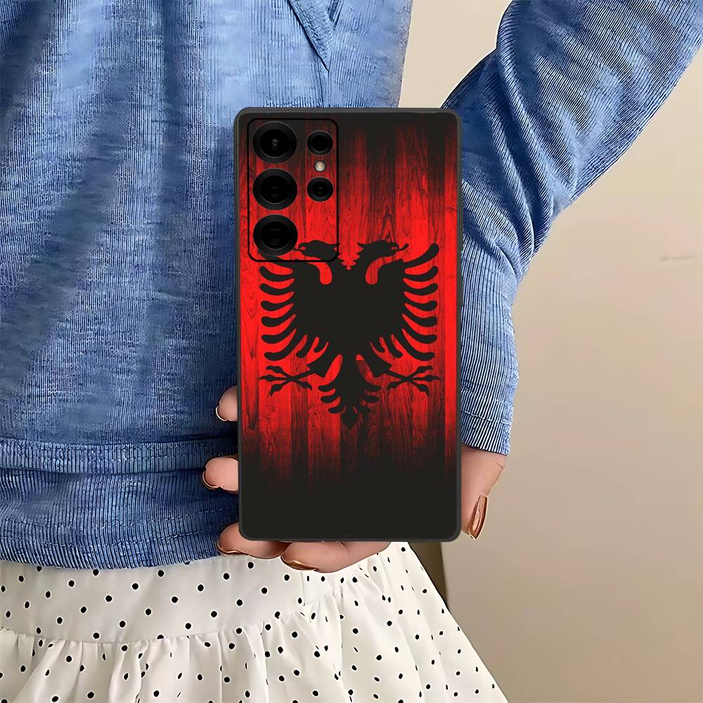Албания Албанский Флаг Чехол для Телефона Для Samsung S 24 Fe 25 Ultra Plus 20 Lite 21 30 22 23 24 22 Ultra 5G Fundas