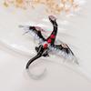 Unisex Dragon Shape Brooch Colorful Rhinestones Enamel Pin Suit Lapel Badge Clothing Jewelry Accessories