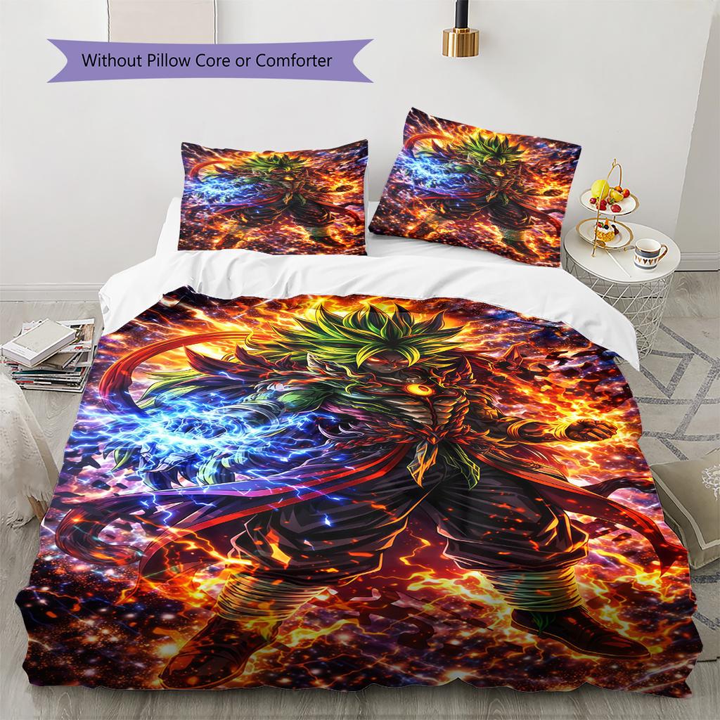 Dragon Ball Trendy Bedding Set Durable Duvet Cover Soft Breathable for Bedroom Hotel