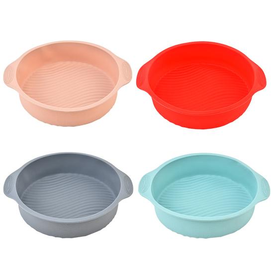 3шт 9-дюймовые силиконовые круглые формы для торта, набор антипригарных, противообрастающих, термостойких, антикоррозийных, силиконовых форм