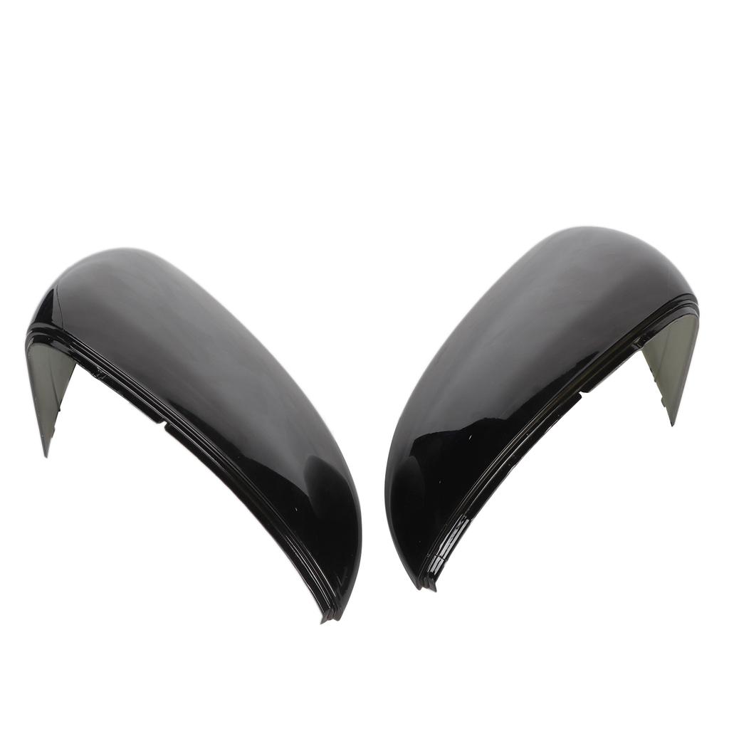 One Pair Car Side Rear View Mirror Cover Rearview Mirrors Cap (Bright Black)
