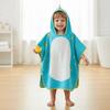 Теплое Однослойное Банное Полотенце Мультяшный Мягкий Девочки Халат с Капюшоном Полотенце для Плавания Накидка для Душа Детский Халат с Динозавром Банный