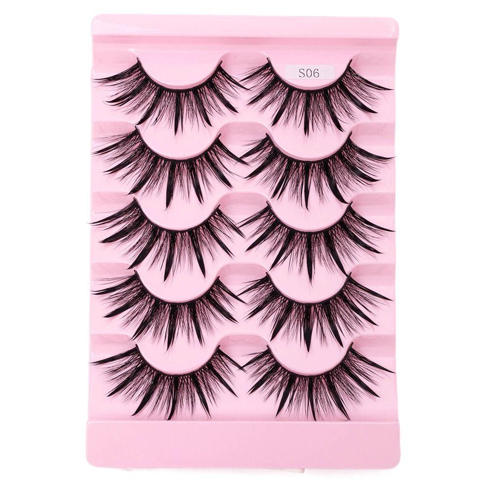 Band Extension Thick Long 3D Faux Mink Eyelashes Wispy Fluffy Thai Wet Eyelashes False Eyelashes