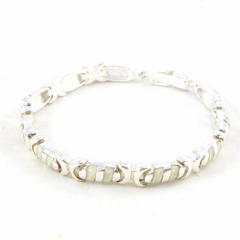 Les Trésors De Lily [E2386] - Серебряный браслет «Чиеса», белый опал