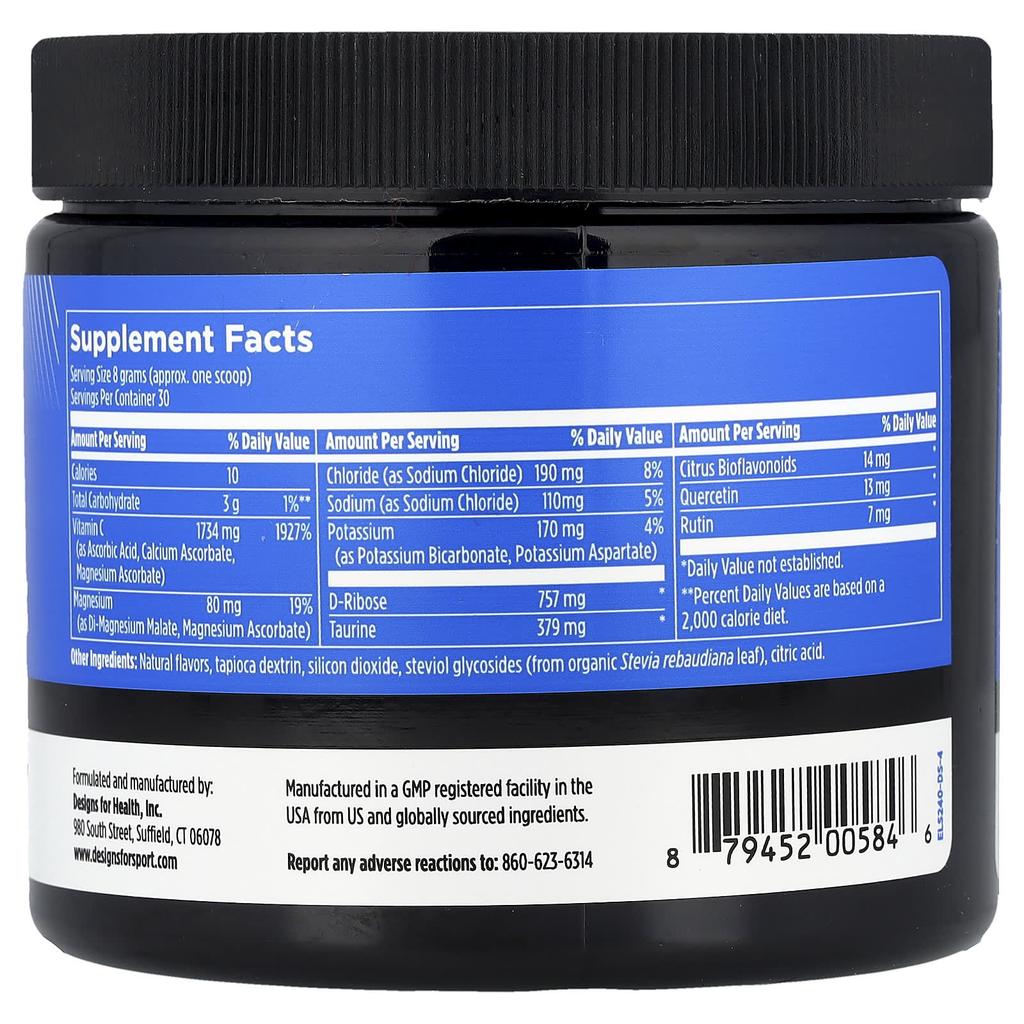 Designs for Sport®, Hydration Complex, Lemon-Orange, 240G (8.5Oz)