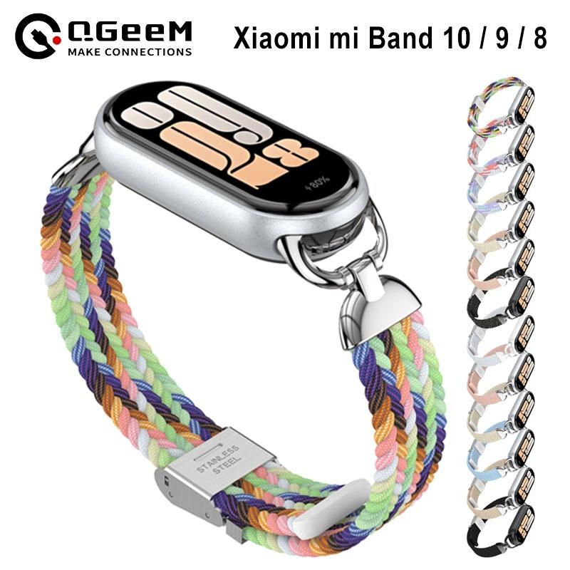 Nylon Strap for Xiaomi Mi Band 10/9/8 High Quality Breathable Sports Wristband Accessories for Mi Band 10 NFC Replace Watchband