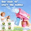 Children's Bubble Gun Machine, Automatic Light-up Bubble Machine, Toddler Bubble Gun Launcher, Outdoor Toy Gifts, Wedding and Easter Party Supplies