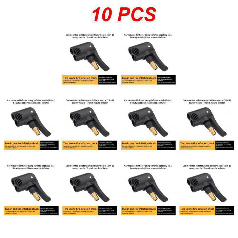 New Car Tire Air Chuck Inflator Pump Valve Connector Clip-on Adapter Car Tyre Wheel Valve Brass Portable Inflatable Pump