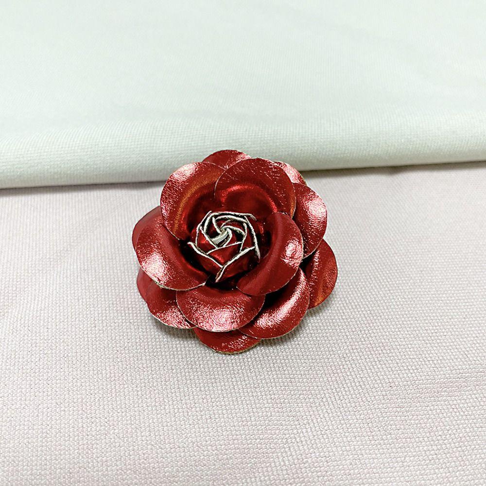 Suit Sweater Coat Camellia Flower Brooches Fabric Handmade Accessories Pin Brooch New Corsage