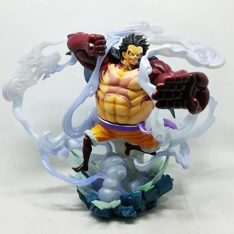 20 см Аниме-модель One Piece Монки Д. Лампа Луффи Gear 4 Модели Куклы Фигурка Действия Статуя Луффи GK Декор Коллекция Игрушка для Детей Мальчика Подарок