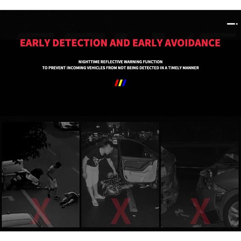 4 шт. Предупреждающая светоотражающая наклейка 3D для безопасности двери автомобиля Автоаксессуары для Suzuki Grand Swift Jimny Vitara Baleno SX4 XL-7 GW250