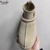 Women's velvet socks with ethnic snow boots, winter new warm and casual thick soled cotton shoes, fashionable short boots