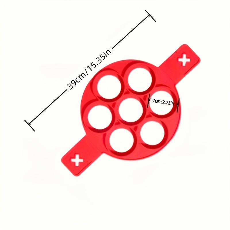 7 Hole Silicone Pancake Maker Non Stick Egg Frying Ring Reusable Flapjack Mold for Home Kitchen Baking Tools