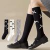 Micro-pressure Calf Socks, Bow Long Stockings, Cotton Boneless Socks, Women's Knee-high Socks