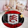 1PC round rug Fc Crest Design Printed Round Area Rug ,Rug For Home Office, Round Chair Rug, Decorative Carpet Fan gifts Christmas gift