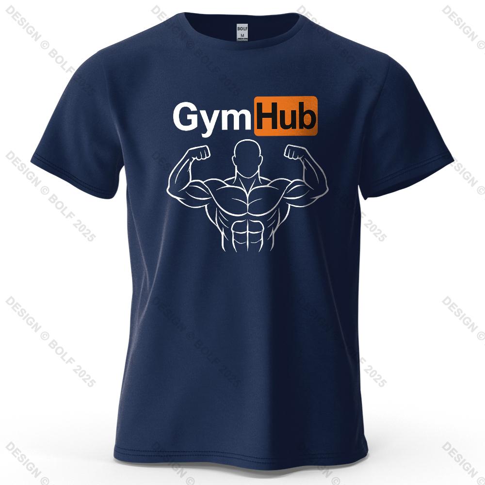 Gymhub Минималистичная Повседневная Футболка с Принтом, Короткий Рукав, Новая, Персонализированная, Мягкая и Приятная для Кожи, Модная, для Мужчин и Женщин