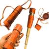 Leather Encased Antique Spyglass Telescope with Carry Belt Shoulder Strap – 45 Cm Long, Nautical Design