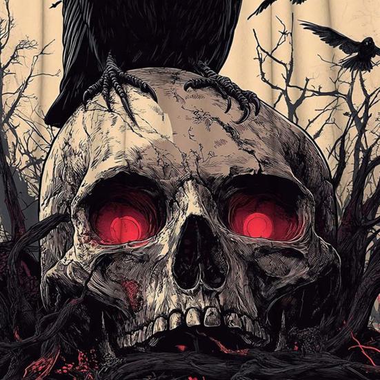 Gothic Flannel Blanket Creepy Red Eye Skull Crow Throw Blanket Washable Cozy Blanket for Men Women Boys Girls Sofa Couch Bed Use