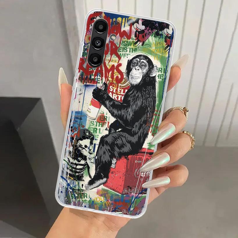 Чехол для телефона Banksy Graffiti Art для Samsung Galaxy A16 A26 A36 A56 A15 A25 A35 A55 A14 A24 A34 A54 A13 A23 A33 A53 A05S A04S A03S