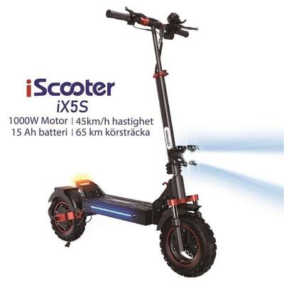 iScooter IX5S 11-дюймовая внедорожная шина электрический самокат 1000 Вт мотор 45 км/ч Макс. скорость аккумулятор 48 В 15 Ач до 65 км пробега электросамокат