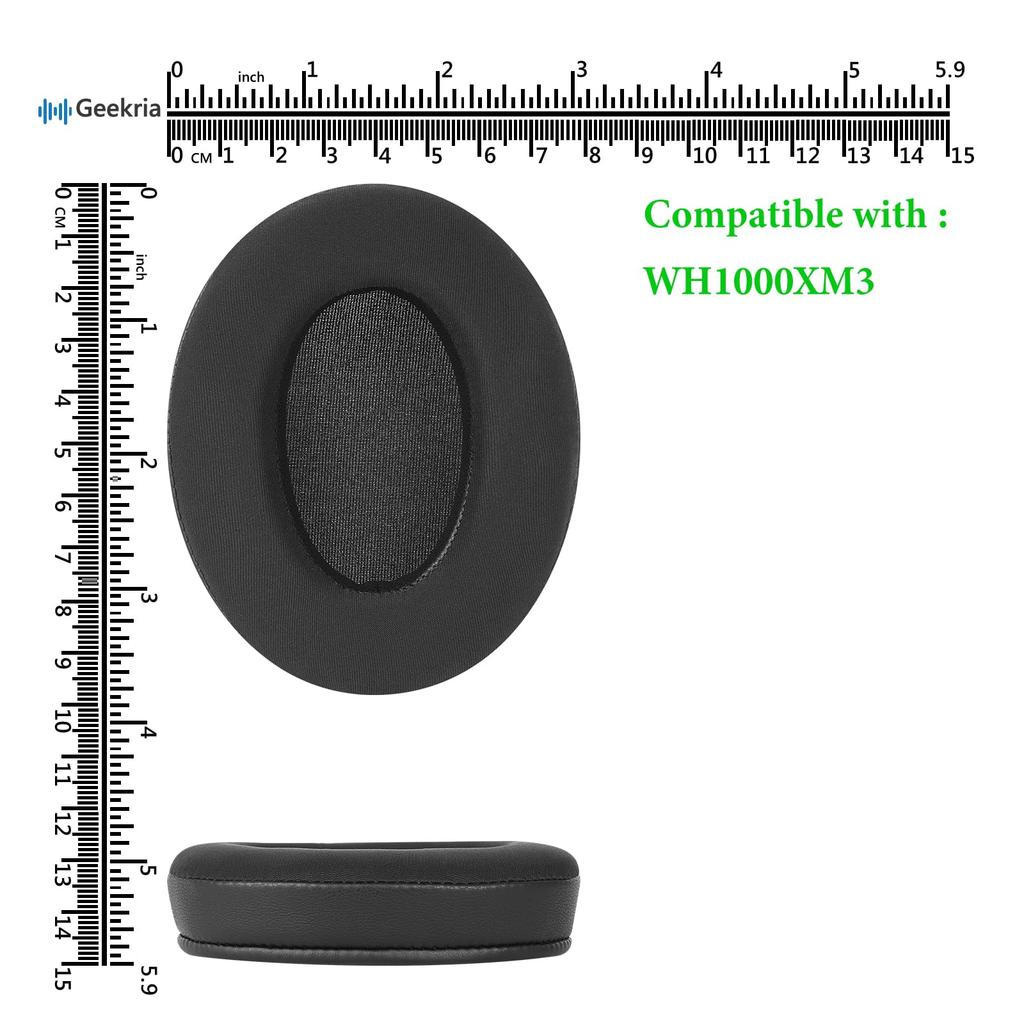 Амбушюры Geekria Sport Compatible Pads Совместимые с наушниками Sony 1000 XM3 Pads Cups Охлаждающий гель WH-1000XM3, Ear/Ear (черный)