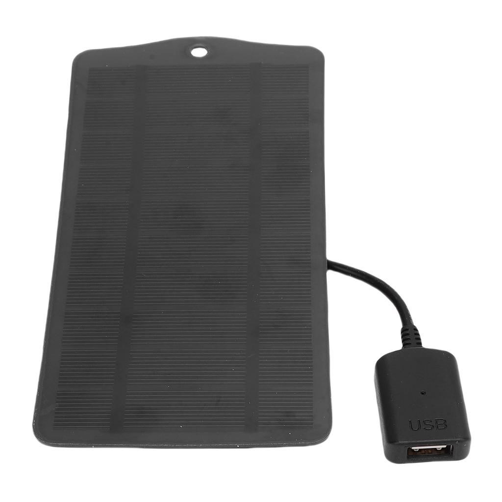 5 Вт Монокристаллическая солнечная панель USB Солнечное зарядное устройство Солнечное зарядное устройство для телефона для кемпинга на открытом воздухе Путешествий Черный