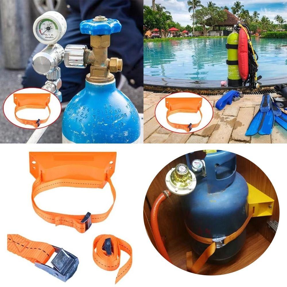 Durable ABS Gas Cylinder Bracket Heavy Duty Wall Mounted Bracket Propane Tank Holder Motorhome
