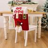 Christmas Decorative Chair Cover Reusable Doll Chair Cover Cartoon 3D Santa/Snowman Decorative Home Party New Year Decoration