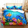 Underwater Fishes Duvet Cover Set King Queen Double Full Twin Single Size Duvet Cover Pillow Case Bed Linen Set