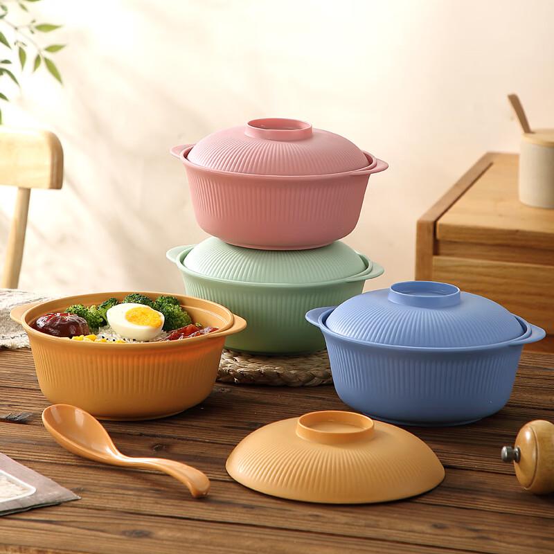 Bingyue PP Imitation Ceramic Noodle Bowl Set
