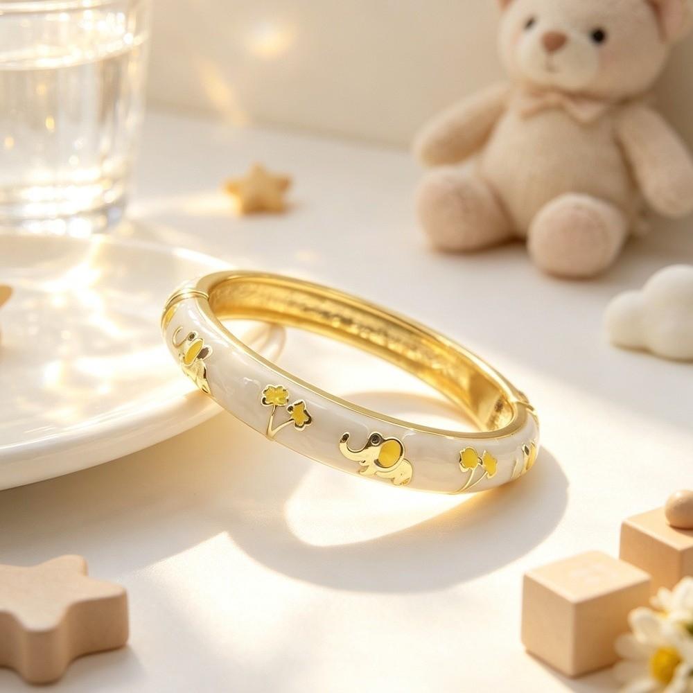 Chinese Traditional Butterfly Crystal Bracelet Enamel Girl's Hand Bracelet Birthday